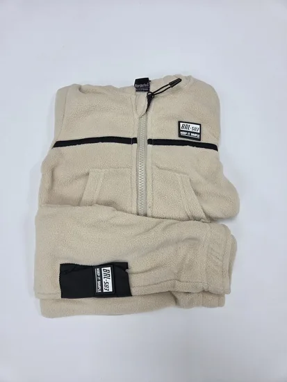 חליפת מיקרו פליז עם קפוצ'ון ורוכסן - בנים